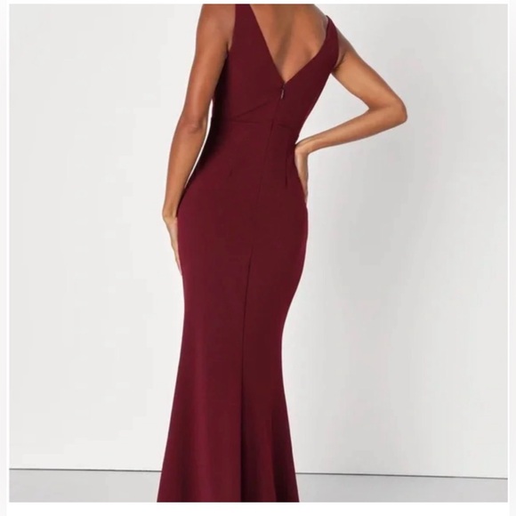 Lulus Burgundy Maxi Dress XS NWTS - Picture 7 of 16
